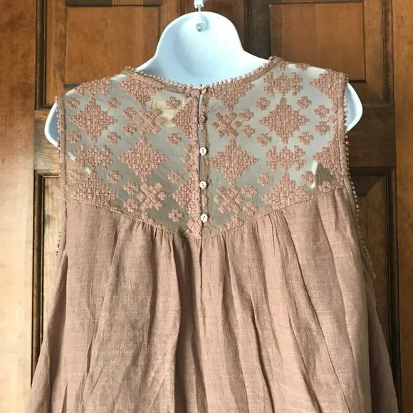 FINAL PRICE - Style & Co Brown Shimmer Sleeveless Tunic w/Illusion Neckline 2X - Picture 7 of 10